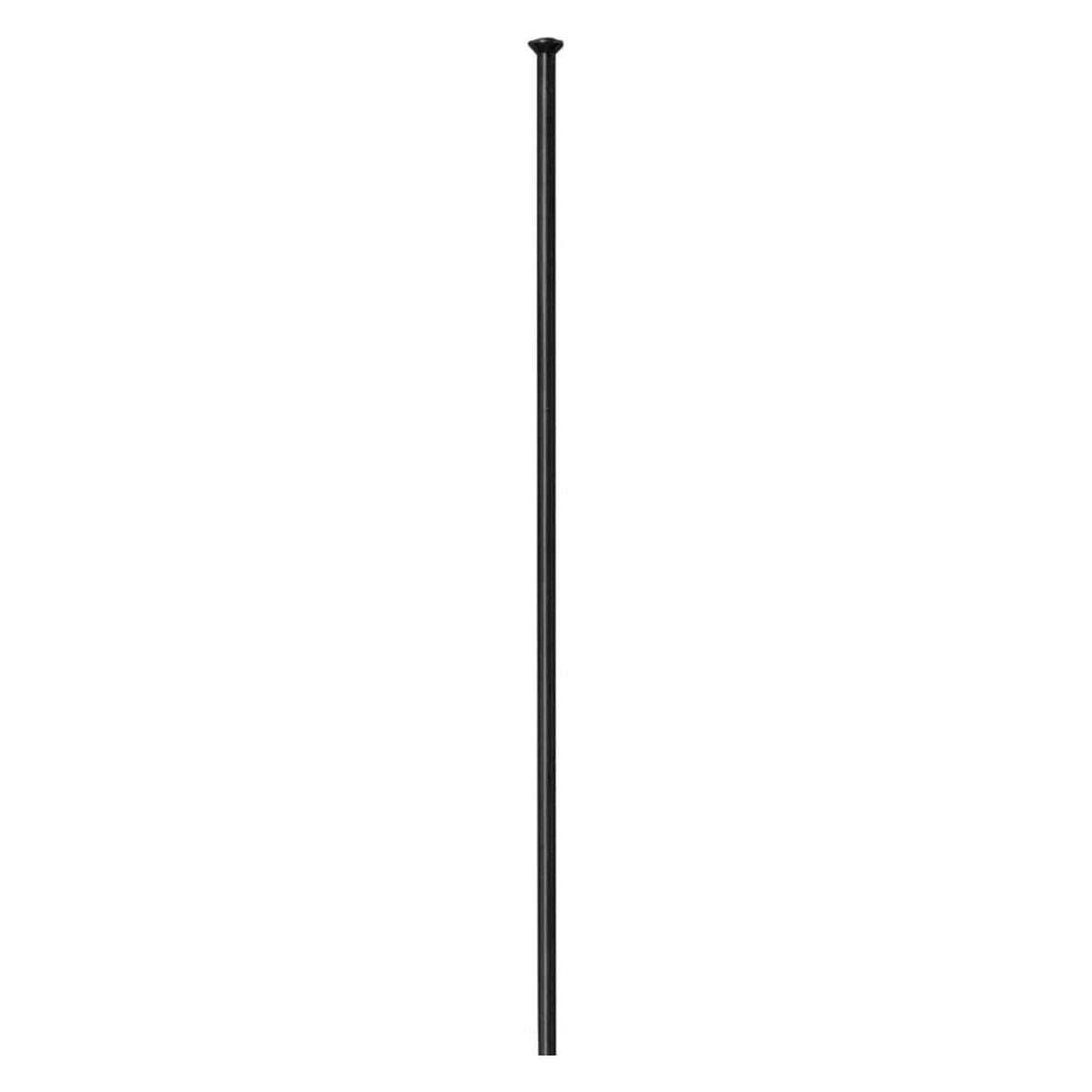 Zwarte DT Swiss Spaak 14x296 mm DT Competition SP voor fiets wiel, close-up van de gespannen spaak en velg.