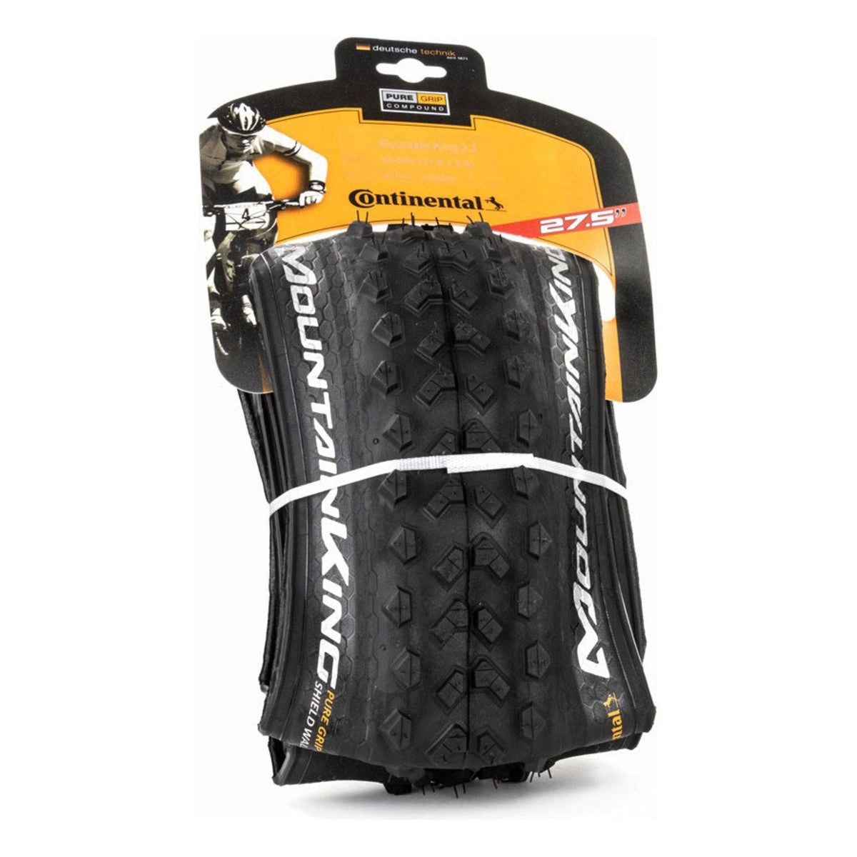 Zwarte Continental Mountain King III MTB buitenband 27.5" TLR Performance 58-584, vouwband, geschikt voor mountainbikes