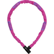 Abus Steel-O-Chain 4804K kettingslot, 75 cm lang met 4 mm ketting, zichtbaar in close-up met slot en ketting.