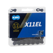 KMC X11EL ketting voor 11-speed fietsen, 1/2" x 11/128", 118 schakels, geschikt voor snelle fietstransmissies