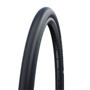Zwarte Schwalbe Kojak R-Guard 28x1.35 stadsfiets buitenband, vouwmodel, zichtbaar op een witte achtergrond.
