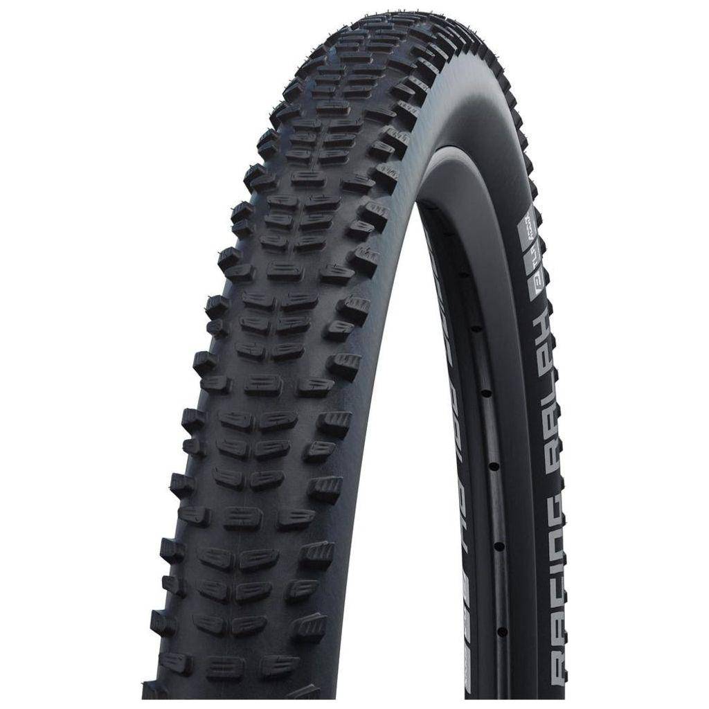 Zwarte 29" Schwalbe Racing Ralph MTB buitenband met TLR ADDIX Performance vouwband, geschikt voor mountainbiken.