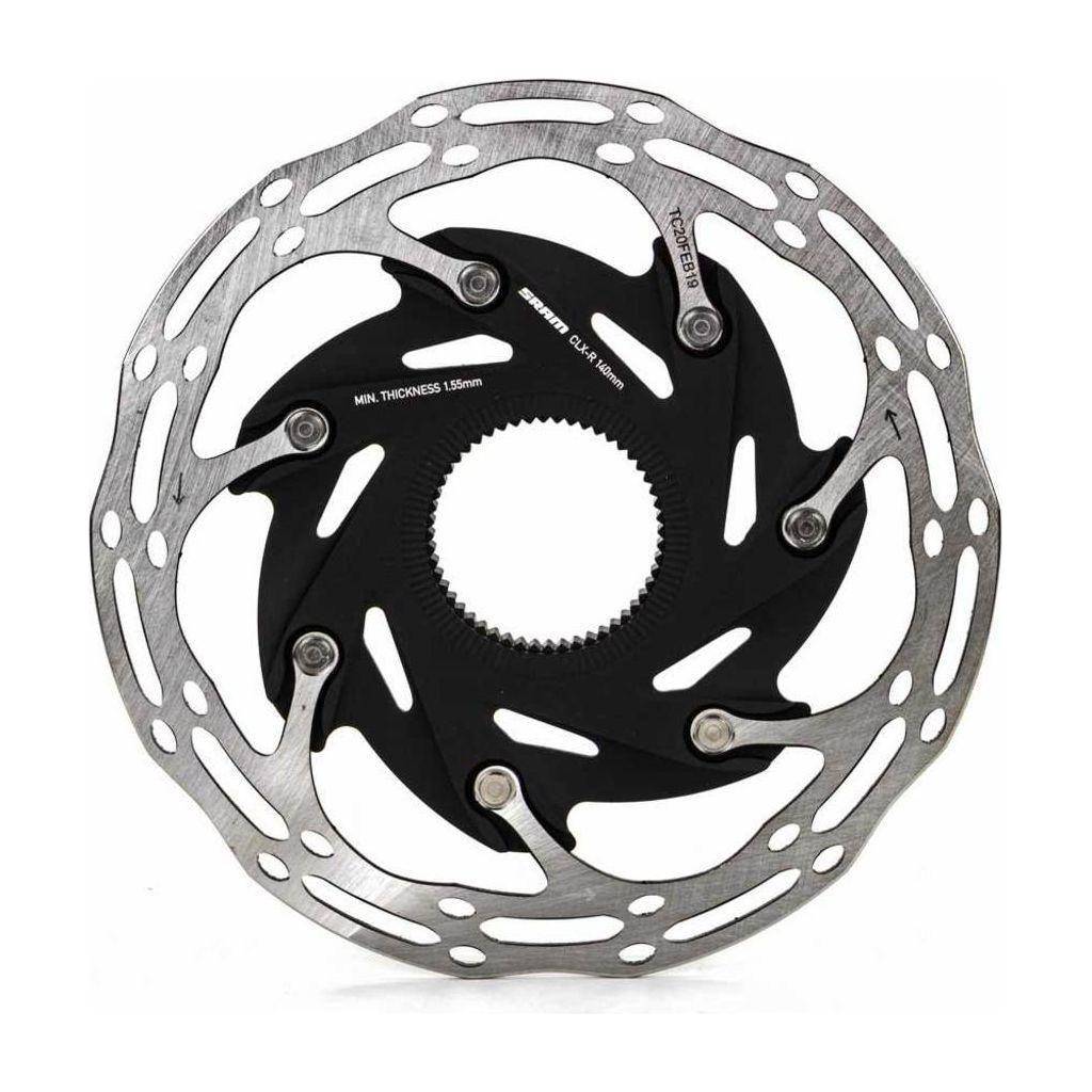 Zwarte Sram Centerline X Road 2P Cl remschijf, visueel te zien met gedetailleerde plaat en centrale montagegaten.