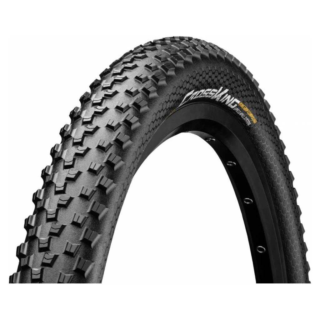 Zwarte Continental MTB buitenband 26" Cross King II TLR Performance 55-559, geschikt voor mountainbikes, vouwband met profiel
