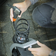 Aluminium SKS Airstep voetpomp met manometer, stevige voetpomp voor het oppompen van banden en inflatables.