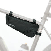 Zwarte SKS Explorer Edge bikepacking tas van 1,0 liter met verstelbare bevestiging, geschikt voor fietsvakanties.