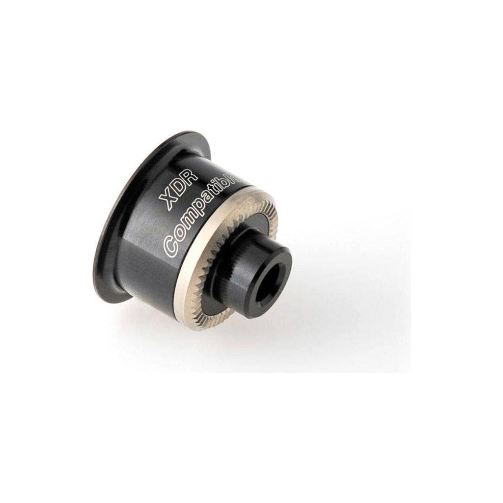 DT Swiss Naafd DT Eindbus A 240S R 142/5 XDR, close-up van de fietsnabeugel en compatibele onderdelen