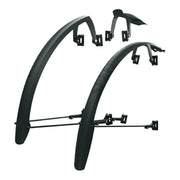 Zwarte SKS Speedrocker spatbordenset voor 28-inch fietsen, PVC en 42 mm breed, geschikt voor spatborden en bescherming
