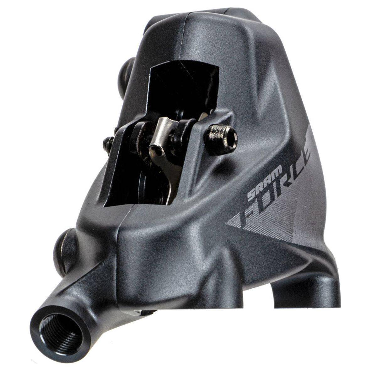 Zwarte Sram Force Etap AXS D1 remklauw voor voor- en achterzijde, zichtbaar in de afbeelding.