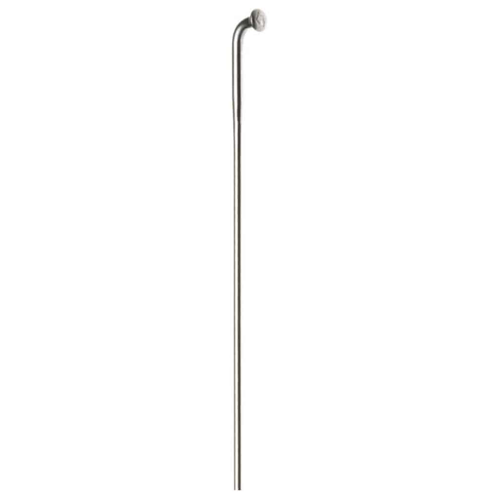 Set van 100 zwarte DT Swiss Revolution 14x298mm RVS spaak J-Bend voor fiets, overzicht van de spaak in verpakking