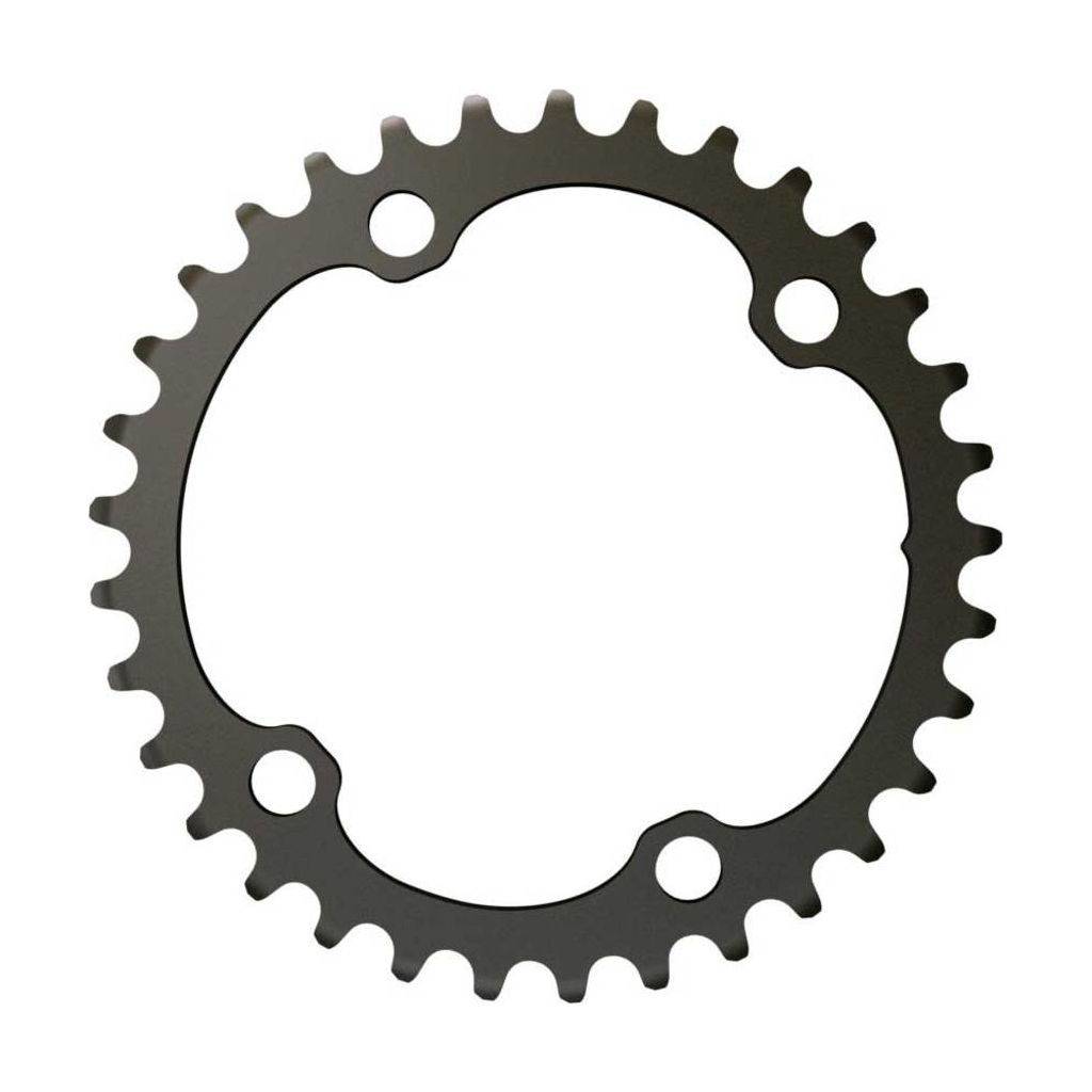 Zwart Sram Force 12-speed kettingblad met 33 tanden en steek van 107 mm, geschikt voor racefietsen.