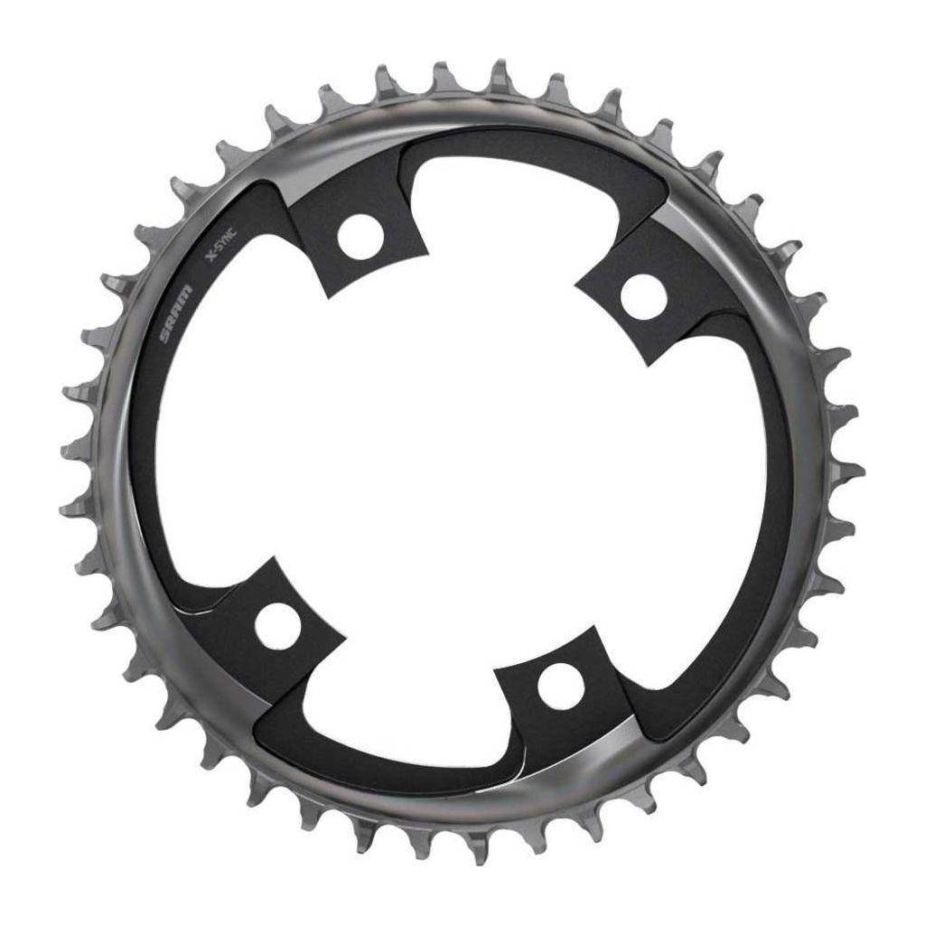 Sram kettingblad 12V Steek 107, grijs, voor 12-speed fiets, duidelijk zichtbaar met tandprofiel en merklogo