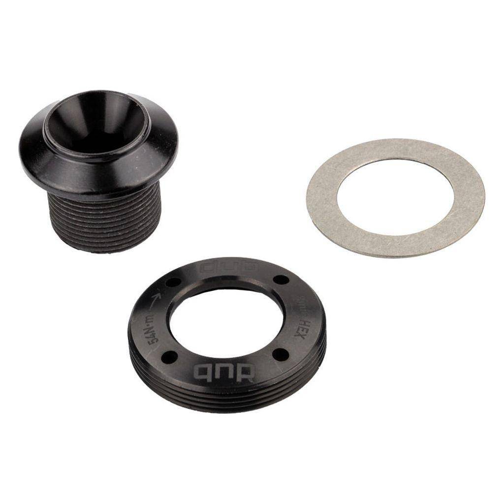 Zwarte SRAM Trapd Bout M18/M30 Dub Alm R met schroefdraad voor fietscomponenten.
