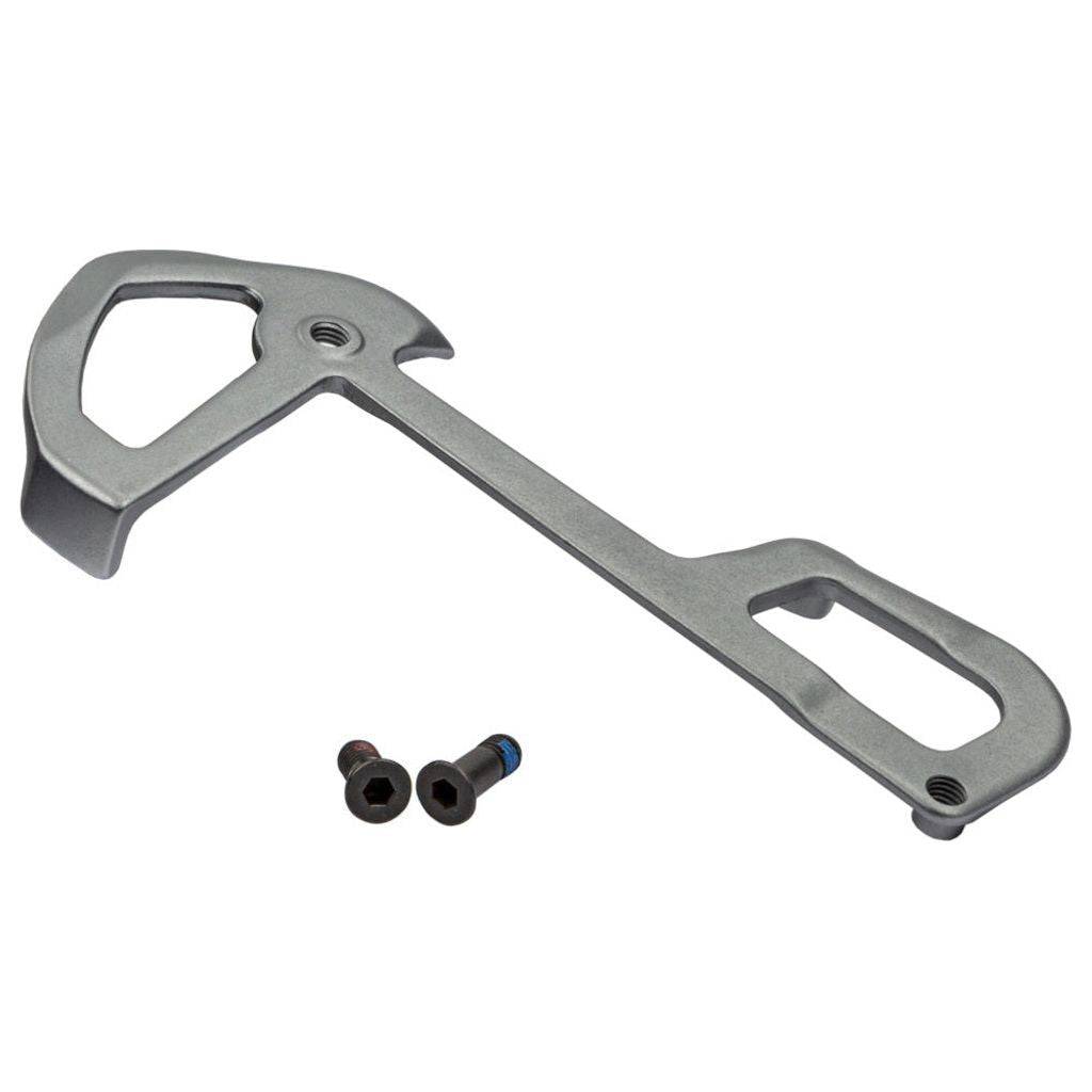 Zwarte Sram Derailleur X01 Eagle AXS met grijze kooi voor mountainbiken, zichtbaar in de afbeelding.