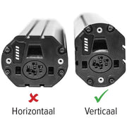 Bosch E-bike accu Active/Performance RDT Powertube 36V in zwart, zicht op de batterij voor elektrische fiets.