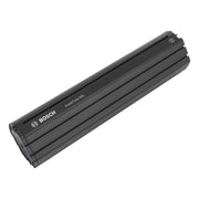 Zwarte Bosch E-bike accu Active/Performance RDT Powertube 36V, zichtbaar met connector en batterijhouder.