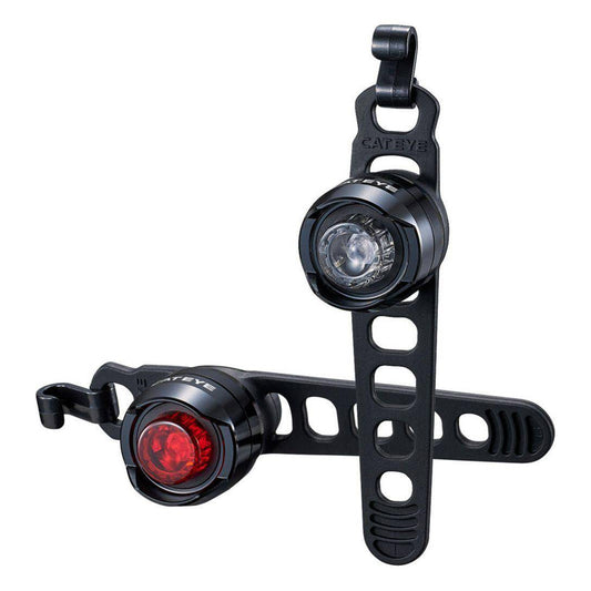 Lampset Cateye Orb Rechargeable Sl-Ld160Rc-F + Sl-Ld160Rc-R Led Usb Oplaadbaar Zwart - Le Coq Wielerartikelen
