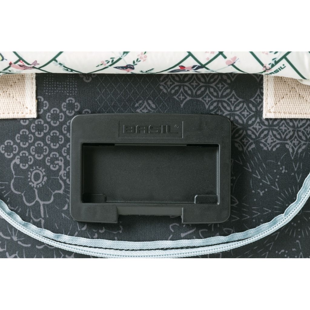 Basil Boheme City Bag stuurtas voor fiets, 8 liter, met KF-adapterplaat, duurzame fietstas met elegante uitstraling