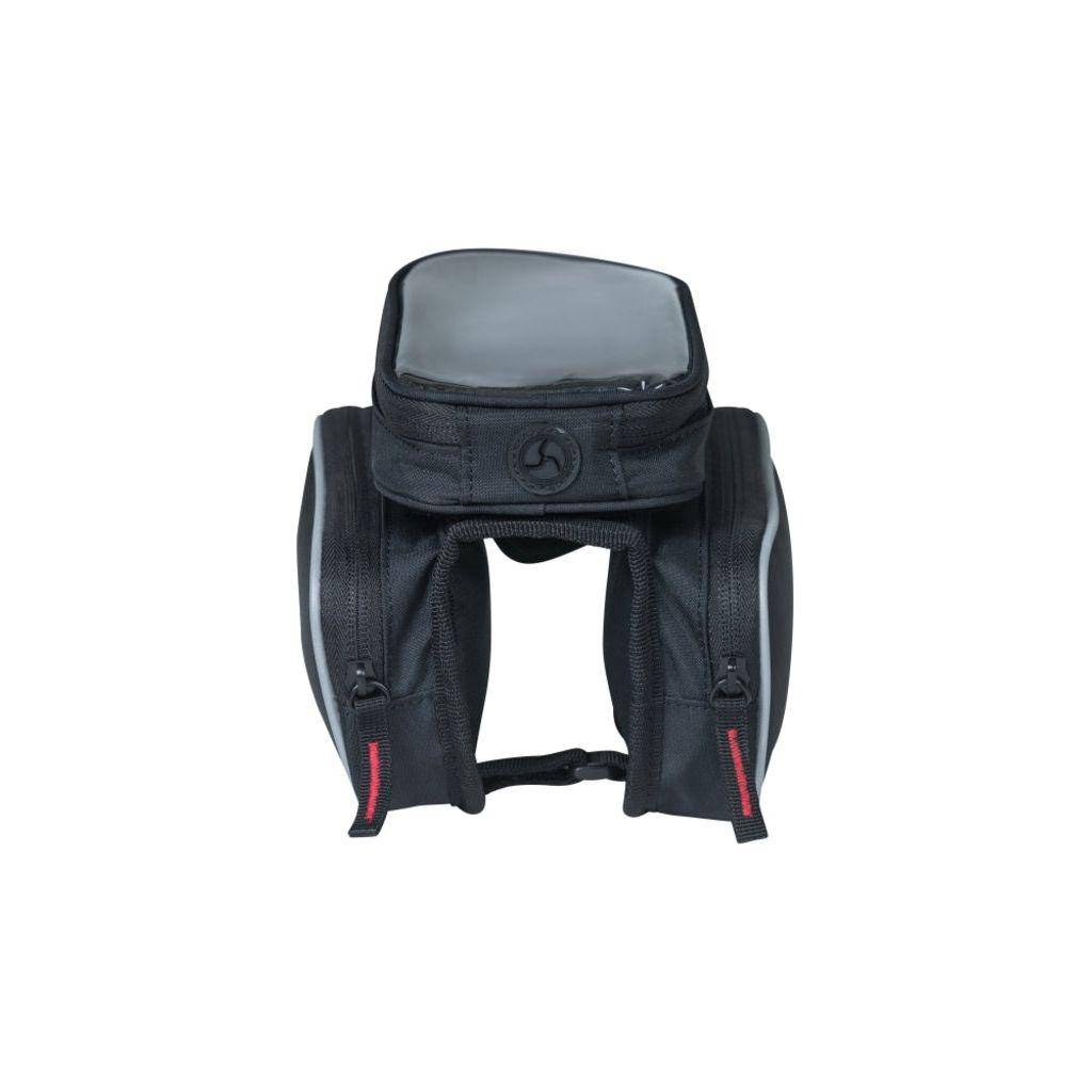 Basil Frametas Top Tube Sport Design Double 1,5 Liter 20 X 13 X 17 Cm - Zwart - Le Coq Wielerartikelen