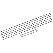 Zwart set van DT Swiss Spaakkit Hx1501 Spline 27.5 V+A met velg en naaf, geschikt voor mountainbikes en stevige ritten.