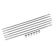 Set van zwarte DT Swiss ERC1100 Dicut 45 28" wielsets voor voor- en achterfiets, inclusief 8 stuks spaakkits voor MTB of racefiets