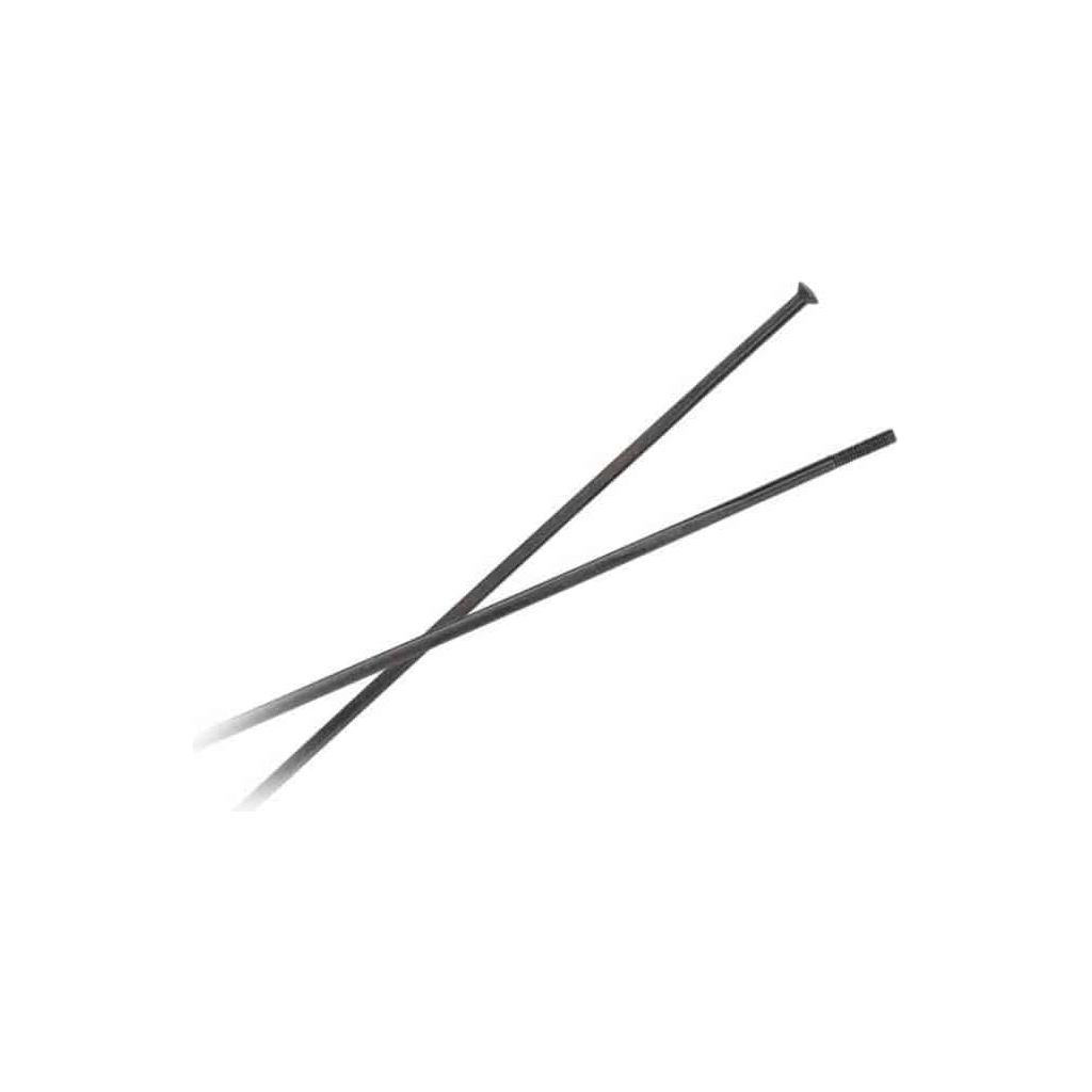 Zwart set van DT Swiss Spaakkit DT PRC1400 Spline 65 V+A met 6 spaaks, zichtbaar in de afbeelding