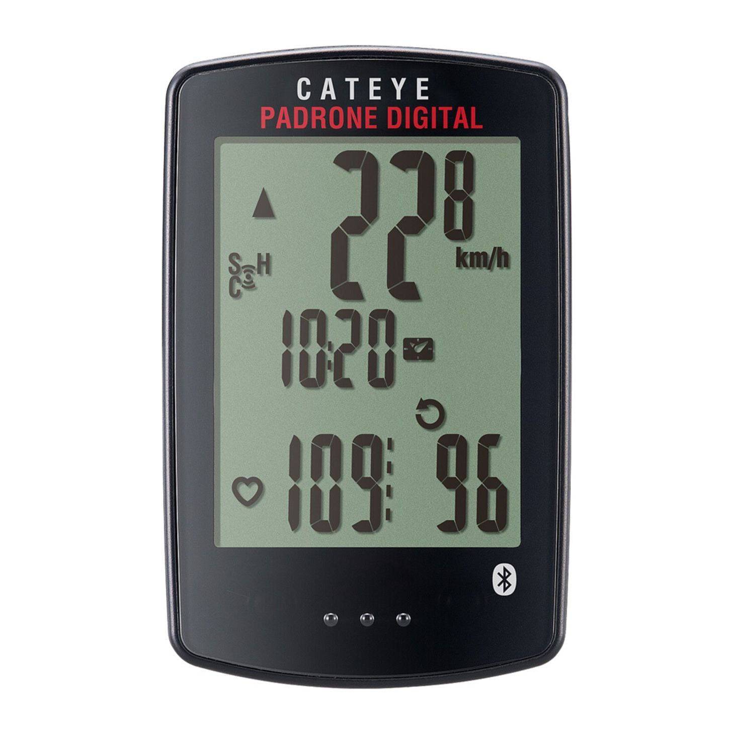 Fietscomputer Cateye Padrone Digital Cc-Pa400B Excl. Sensor Draadloos Zwart - Le Coq Wielerartikelen