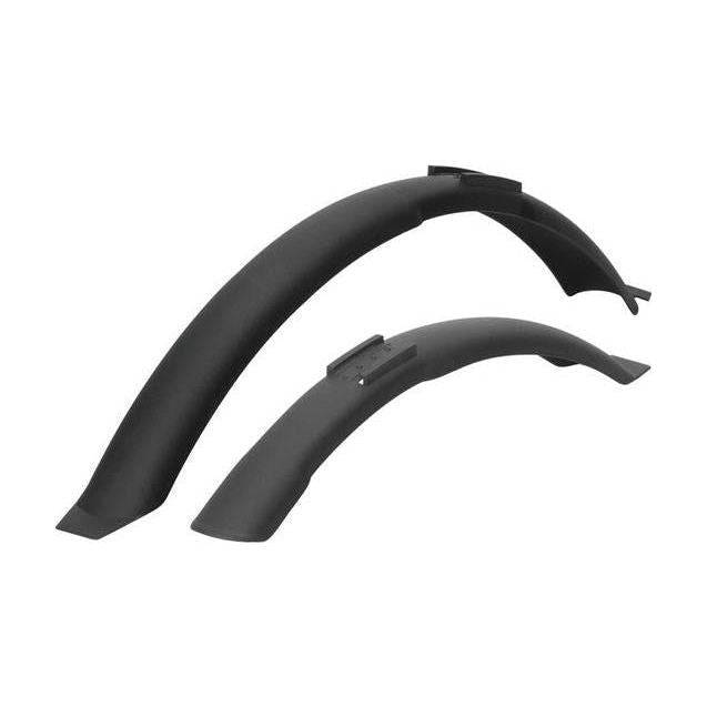 Polisport Everest Junior 20" spatbordenset in zwart, robuust en geschikt voor kinderfietsen.