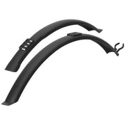 Zwarte Polisport Everest spatbordenset voor 24/26 inch met 45 mm breedte, geschikt voor mountainbikes.
