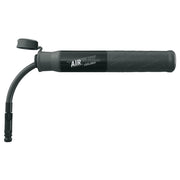 Zwarte SKS Airflex Explorer minipomp van 205 mm voor fietsbanden, compacte en handzame fietspomp in beeld