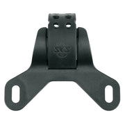Zwarte SKS Airflex Racer minipomp van 196 mm met handpomp voor fietsbanden, zichtbaar in de afbeelding.