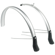 Eurofender Spatbordset Elegance 28" met 46 mm breedte, set van spatborden voor fiets of scooter, zwart en robuust design