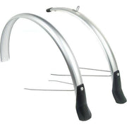 Eurofender Spatbordset voor 28-inch fietsen, 46 mm breed, inclusief voor- en achterspatborden, geschikt voor beschermde ritten.