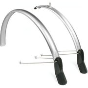 Eurofender Scatto spatbordenset voor 28-inch fietsen, inclusief 51 mm brede spatborden, zwart kunststof materiaal