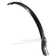 Voorspatbord Eurofender Scatto 28 inch met 51 mm breed, zwart kunststof voor fietsbescherming
