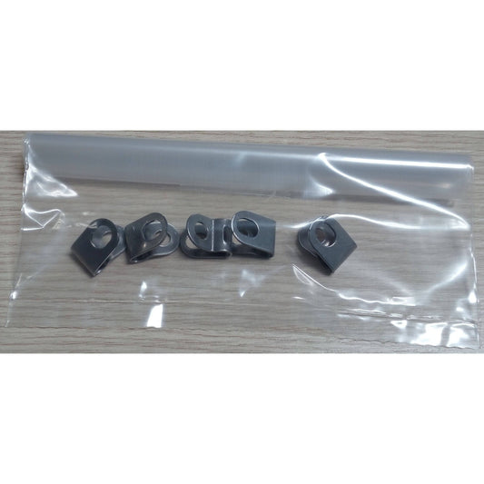 Rvs Bevestigingsclip Voor Eurofender Spatbordstang - 5 Stuks - Le Coq Wielerartikelen