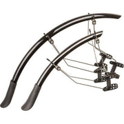 Zwarte M-Wave Mud Max Race Qr 33 Ext spatbordset voor fiets, zichtbaar op de afbeelding.