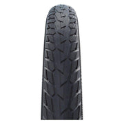 Zwarte Schwalbe 28-inch Road Cruiser Plus stadsfiets band met PunctureGuard voor extra lekbescherming.