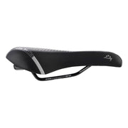 Zadel Selle Italia Lady Gel Flow Manganese S2 voor stadsfietsen en e-bikes, zwart, comfortabel met gelvulling en ergonomisch ontwerp