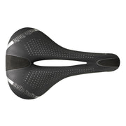 Zwarte Selle Italia Lady Gel Flow Manganese L2 stadsfiets en e-bike zadel met gelvulling en ergonomisch ontwerp