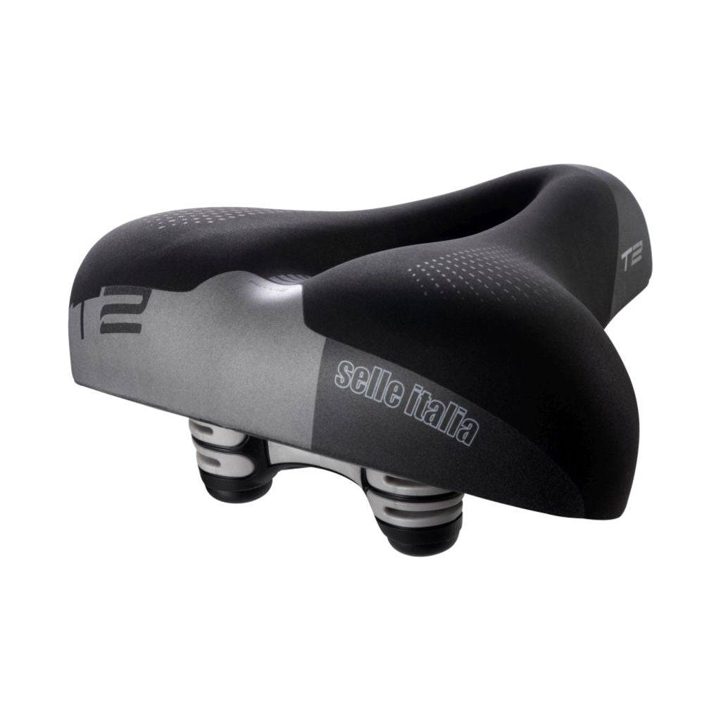 Selle Italia T2 Flow L2 zadel voor stadsfiets en e-bike, Soft-Tek comfort bekleding en ergonomisch ontwerp.