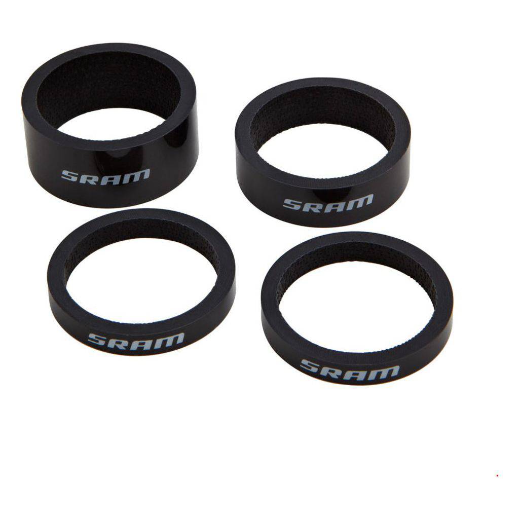 Sram Balhd spacerset Ahead 11/8 inch, Cb set A 5, zichtbaar met spacers en montagemateriaal voor fietscomponenten