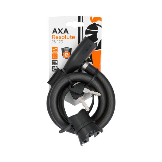 Axa Kabelslot Resolute x 8mm - Zwart - Le Coq Wielerartikelen
