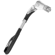 Ursus Wave verstelbare aluminium zijstandaard voor fiets, zilverkleurig, geschikt voor 26-29 inch banden, standaard fietsaccessoire