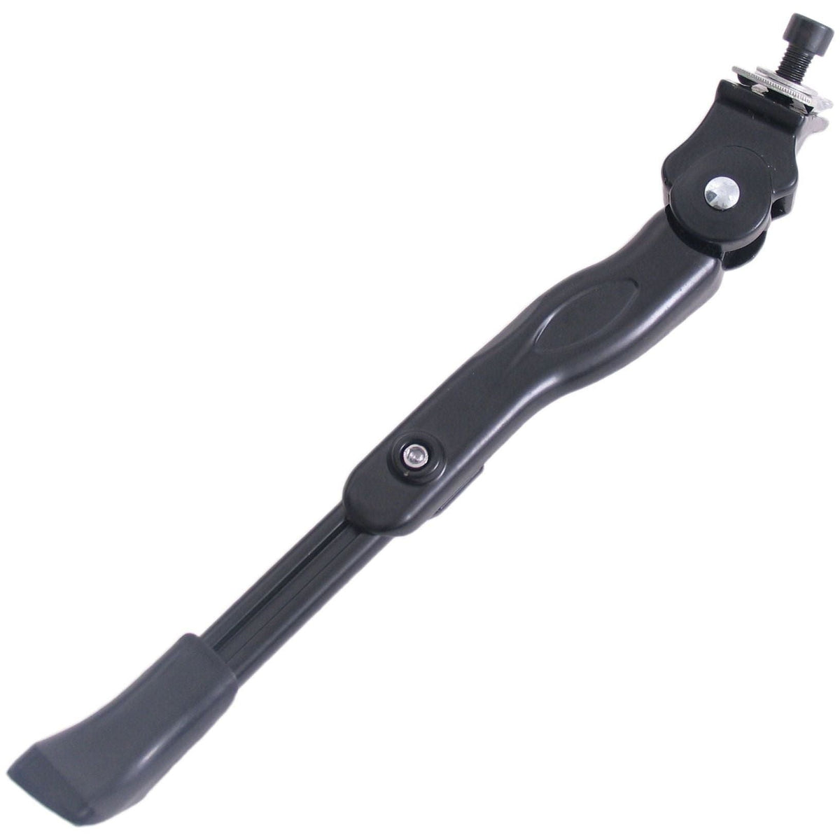 Zwarte Edge aluminium verstelbare zijstandaard voor 26 tot 29 inch fietsen, stabiliteitsstandaard voor ondersteuning