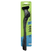Zwarte Ursus Wave achterstandaard met 40 mm bevestigingsplaat, geschikt als fietsstandaard voor stabiliteit.