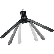 Zwarte Ursus Jumbo Evo middenstandaard met tweepoot en crankbescherming, 275 mm, voor fietsen.