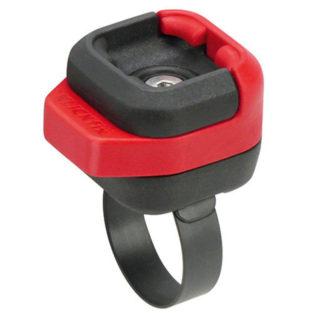 KLICKfix Quad Mini stuuradapter zwart voor diameters 15-60 mm, geschikt voor fiets- en stuuraccessoires.