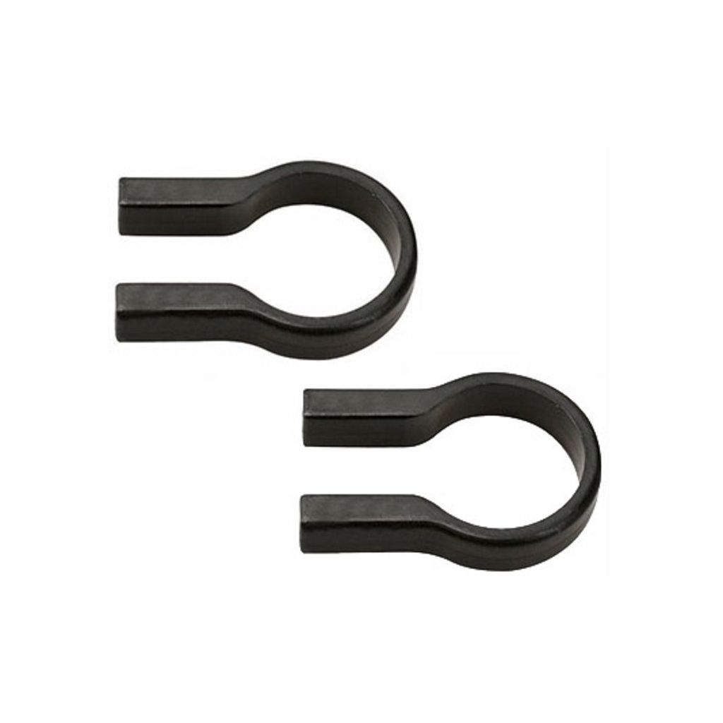 Zwarte KLICKfix stuuradapterklem 31,8 mm, set van 2 stuks, geschikt voor fietssturen, zichtbaar op afbeelding.