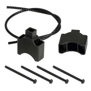 KLICKfix E adapterverlenger 25 mm zwart, set van 2, geschikt voor fietsaccessoires, zichtbaar in de afbeelding.